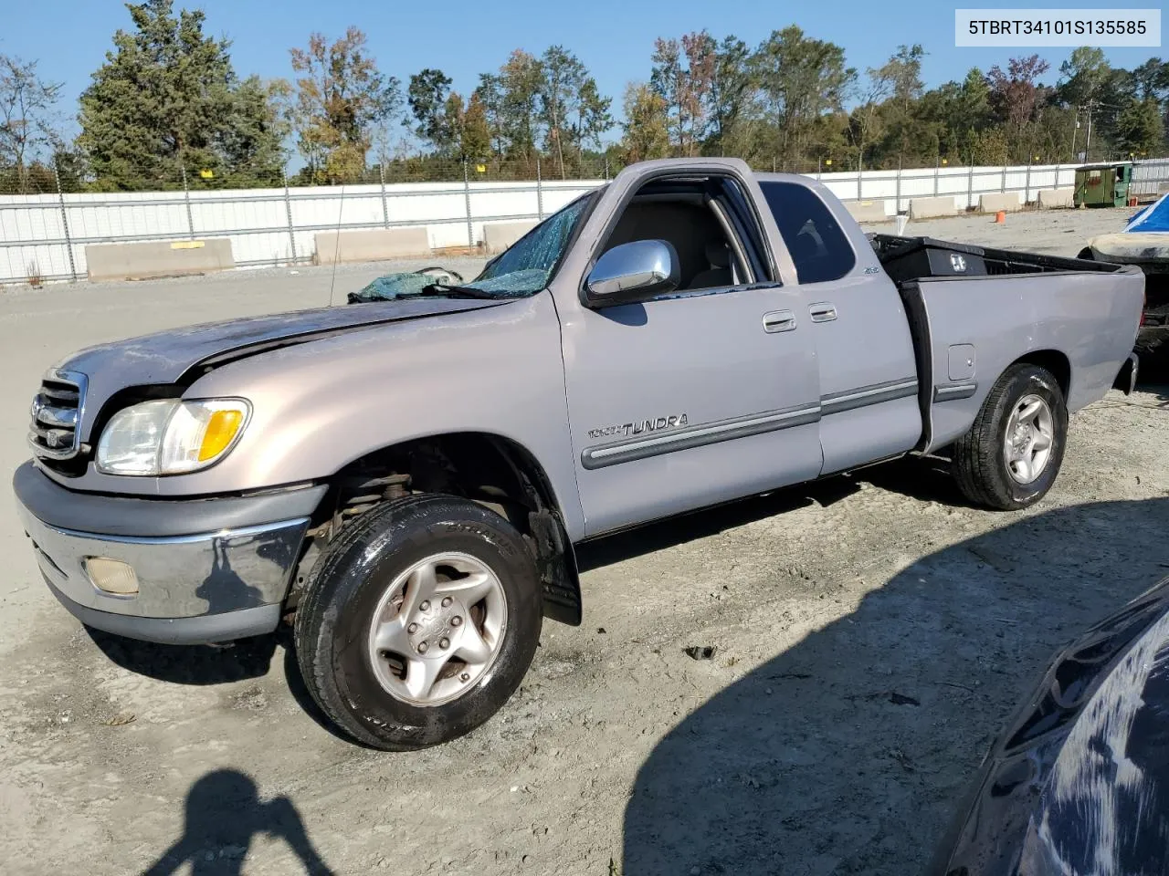 2001 Toyota Tundra Access Cab VIN: 5TBRT34101S135585 Lot: 75420214