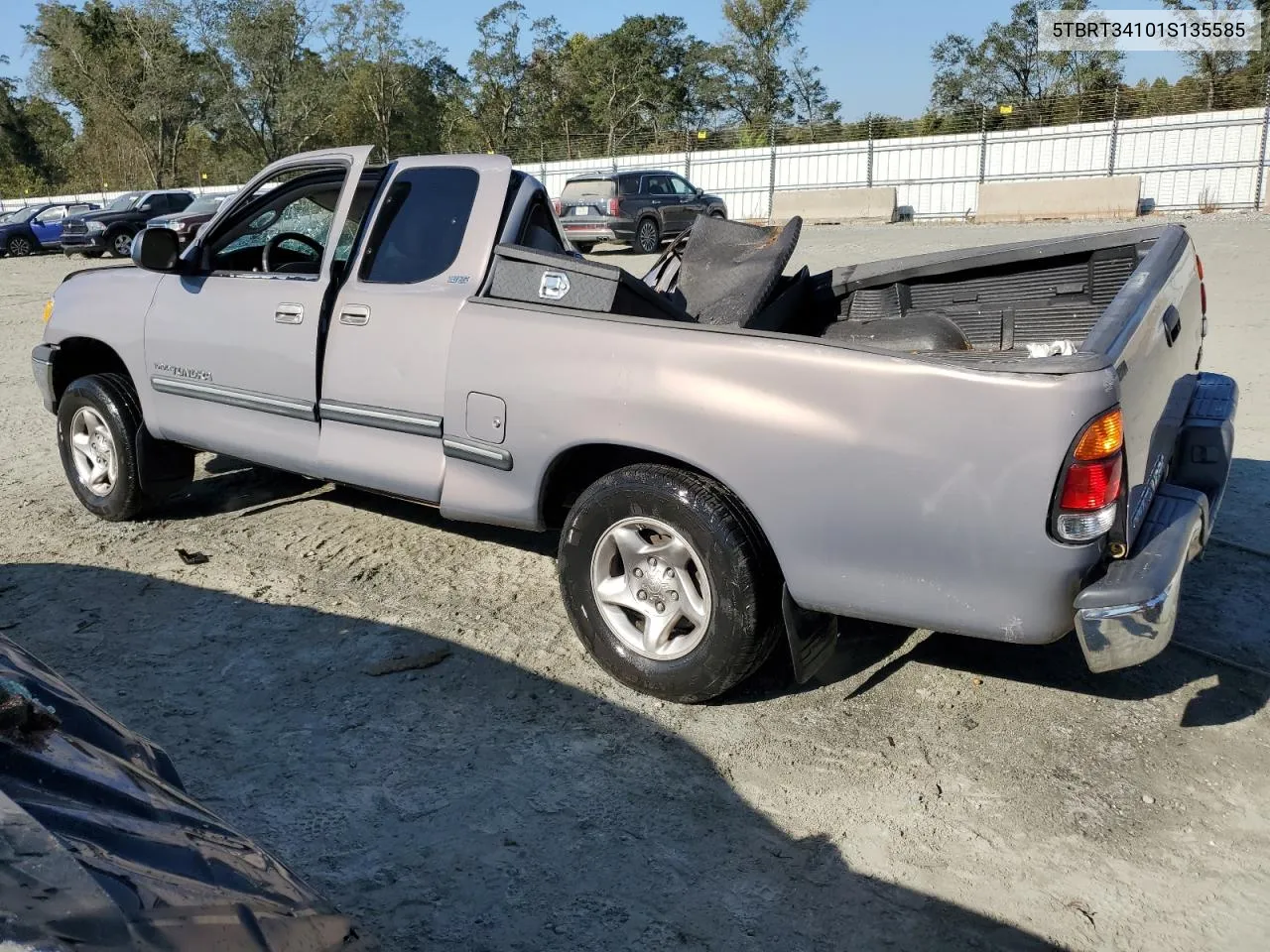 2001 Toyota Tundra Access Cab VIN: 5TBRT34101S135585 Lot: 75420214