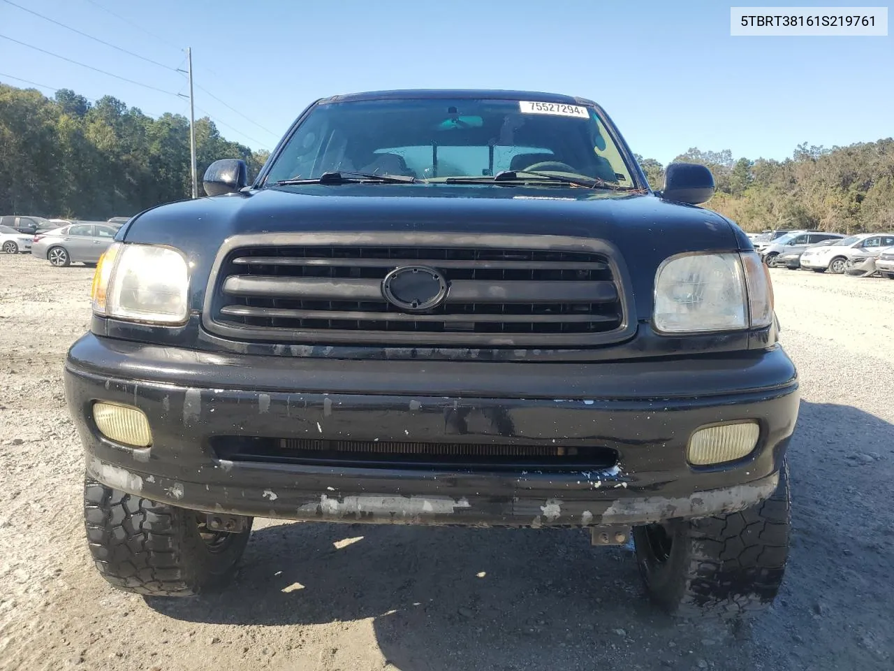 2001 Toyota Tundra Access Cab Limited VIN: 5TBRT38161S219761 Lot: 75527294