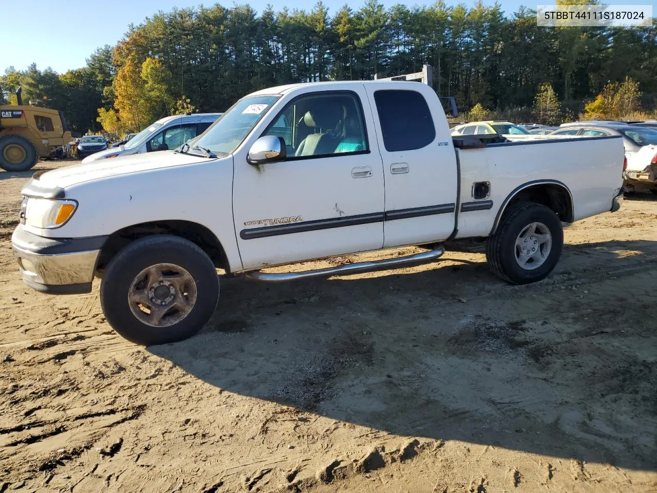 2001 Toyota Tundra Access Cab VIN: 5TBBT44111S187024 Lot: 75744594