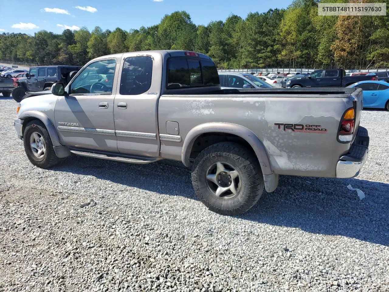 5TBBT48111S197630 2001 Toyota Tundra Access Cab Limited