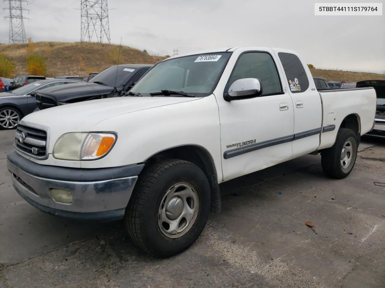 2001 Toyota Tundra Access Cab VIN: 5TBBT44111S179764 Lot: 76763664