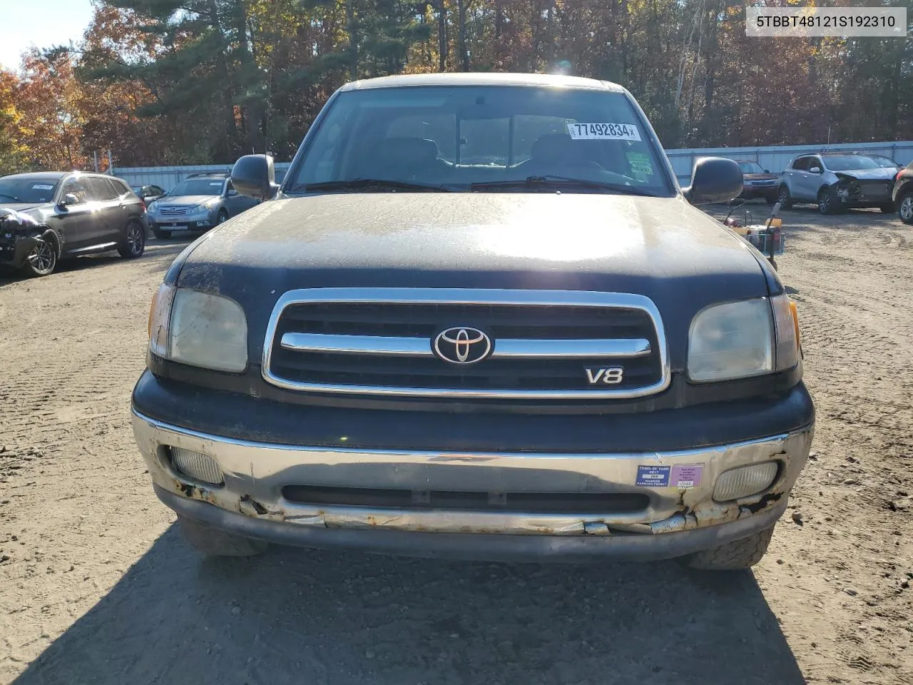 2001 Toyota Tundra Access Cab Limited VIN: 5TBBT48121S192310 Lot: 77492834