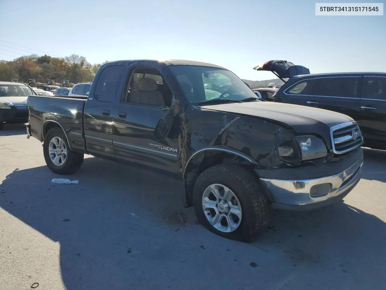 2001 Toyota Tundra Access Cab VIN: 5TBRT34131S171545 Lot: 77698934