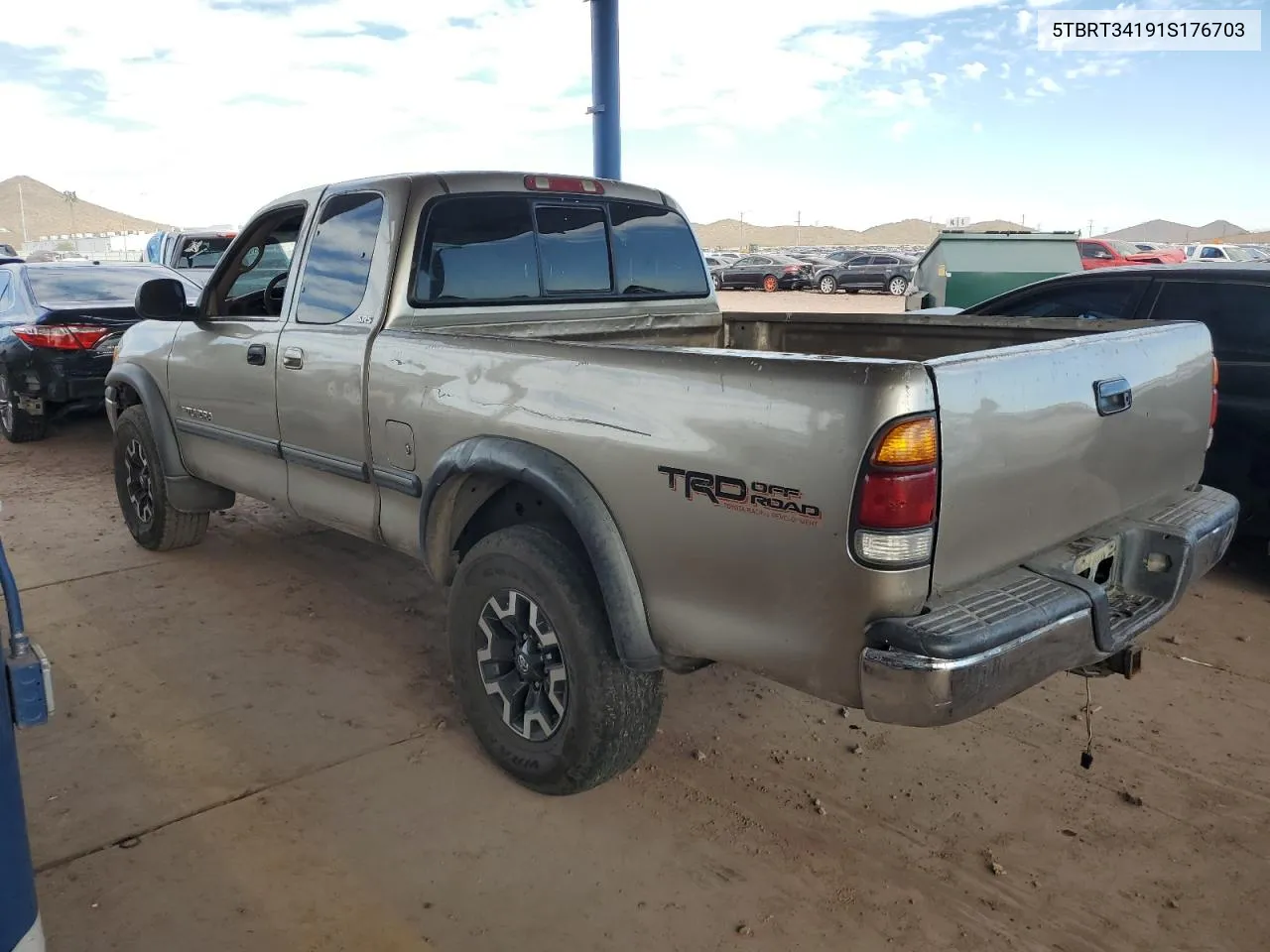 2001 Toyota Tundra Access Cab VIN: 5TBRT34191S176703 Lot: 78541234