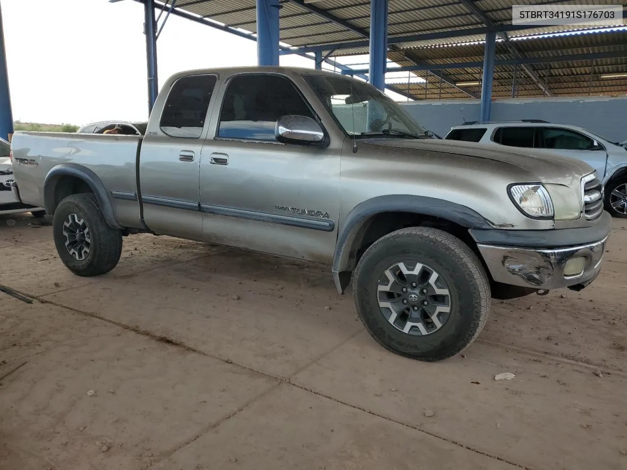 2001 Toyota Tundra Access Cab VIN: 5TBRT34191S176703 Lot: 78541234