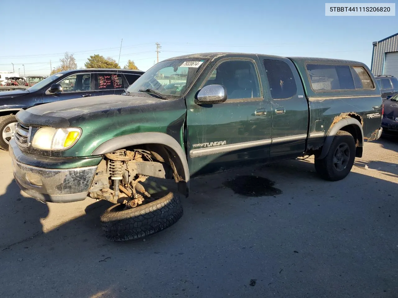 2001 Toyota Tundra Access Cab VIN: 5TBBT44111S206820 Lot: 79320614