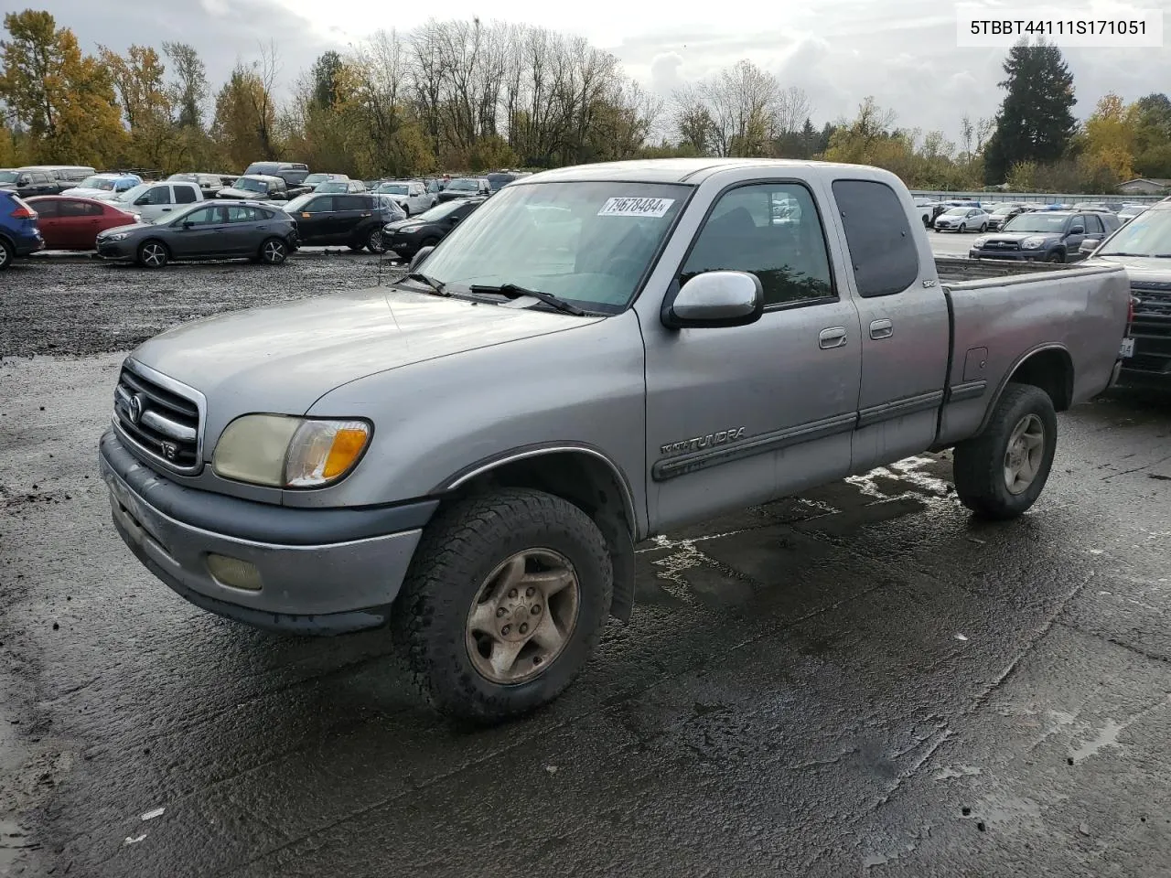 2001 Toyota Tundra Access Cab VIN: 5TBBT44111S171051 Lot: 79678484