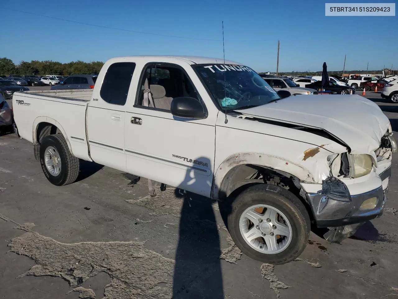 2001 Toyota Tundra Access Cab VIN: 5TBRT34151S209423 Lot: 79738634