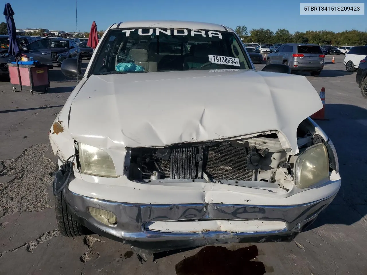 2001 Toyota Tundra Access Cab VIN: 5TBRT34151S209423 Lot: 79738634