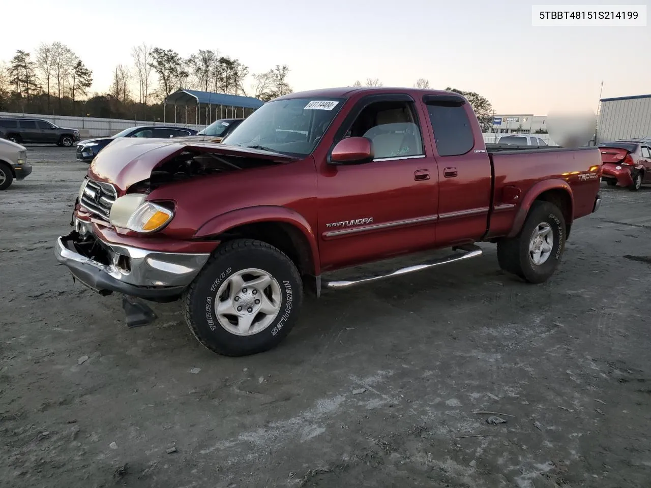 2001 Toyota Tundra Access Cab Limited VIN: 5TBBT48151S214199 Lot: 81174404