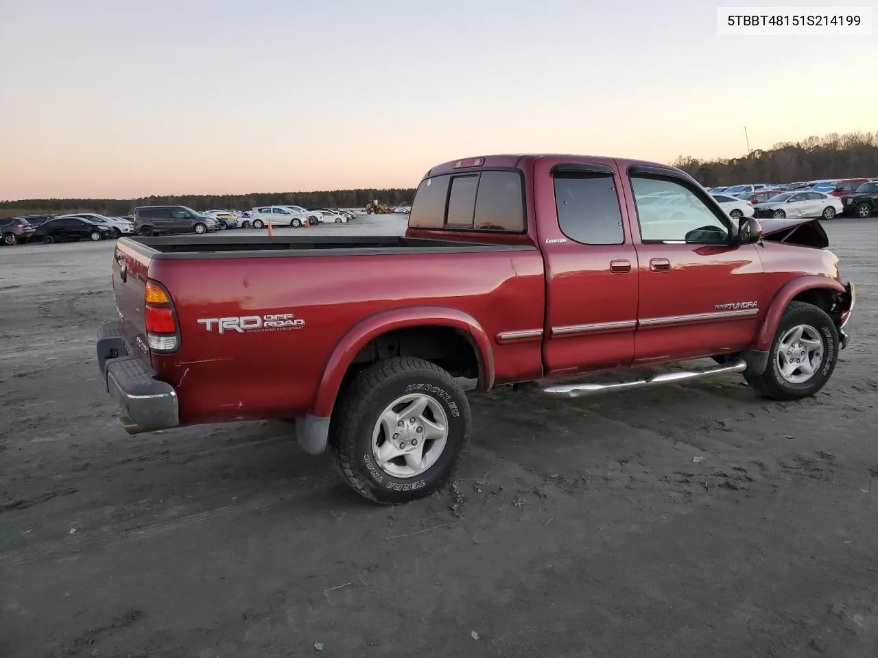 2001 Toyota Tundra Access Cab Limited VIN: 5TBBT48151S214199 Lot: 81174404