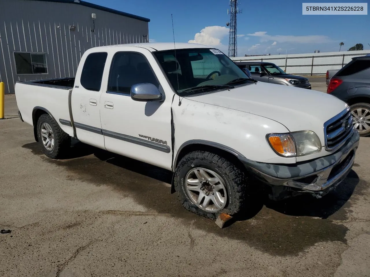 2002 Toyota Tundra Access Cab Sr5 VIN: 5TBRN341X2S226228 Lot: 58267264