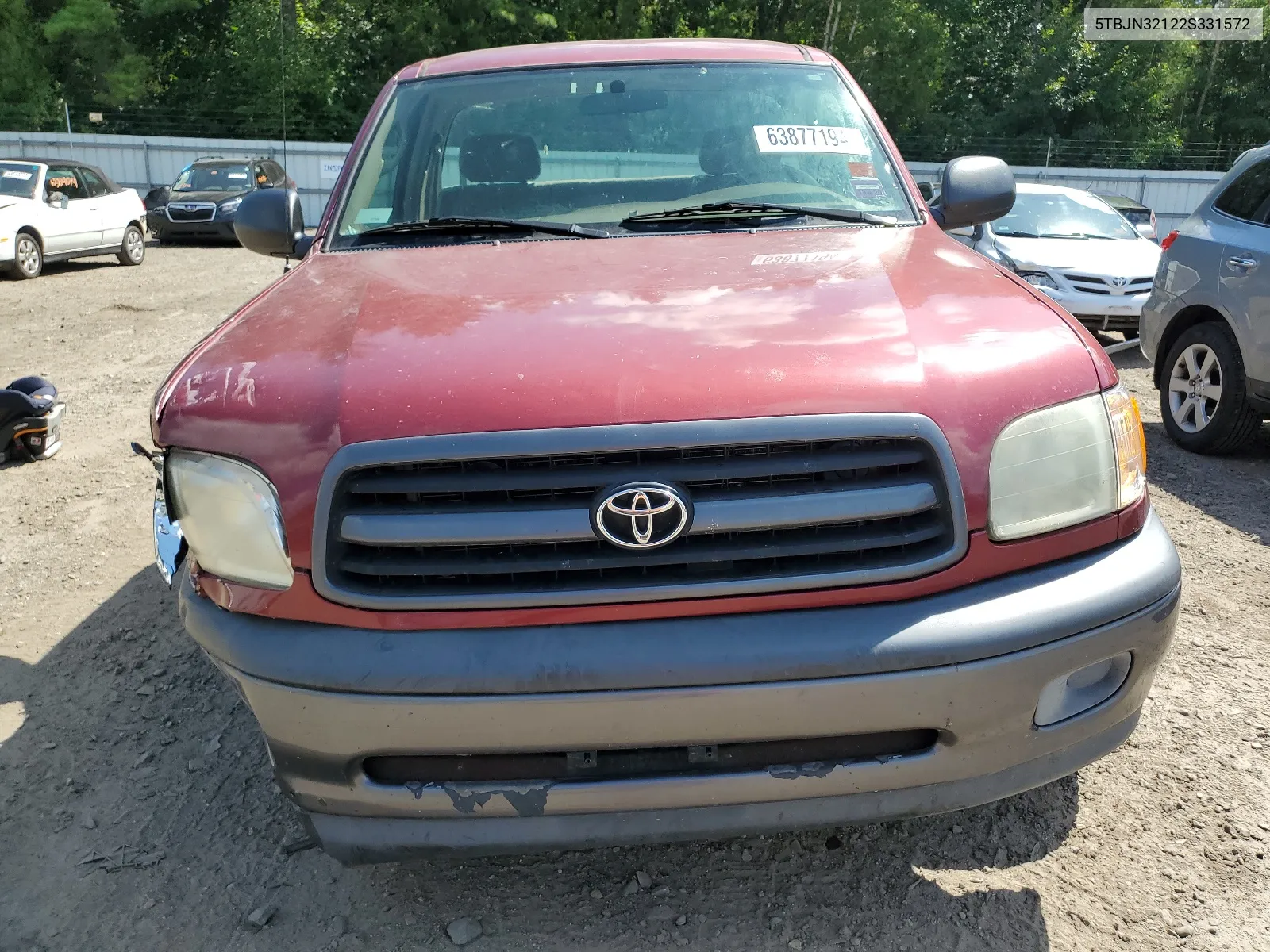 2002 Toyota Tundra VIN: 5TBJN32122S331572 Lot: 63877194