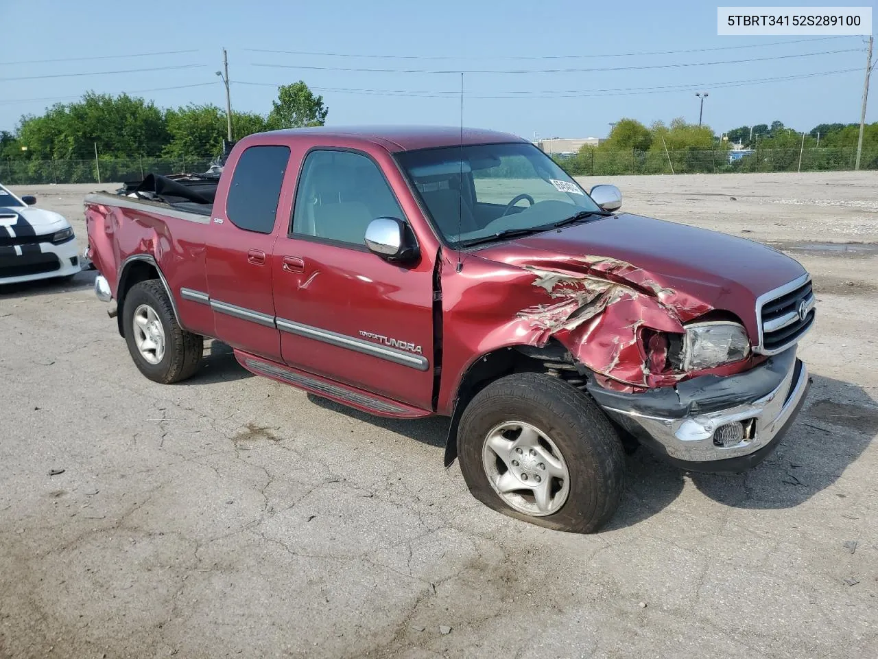 2002 Toyota Tundra Access Cab VIN: 5TBRT34152S289100 Lot: 65454014