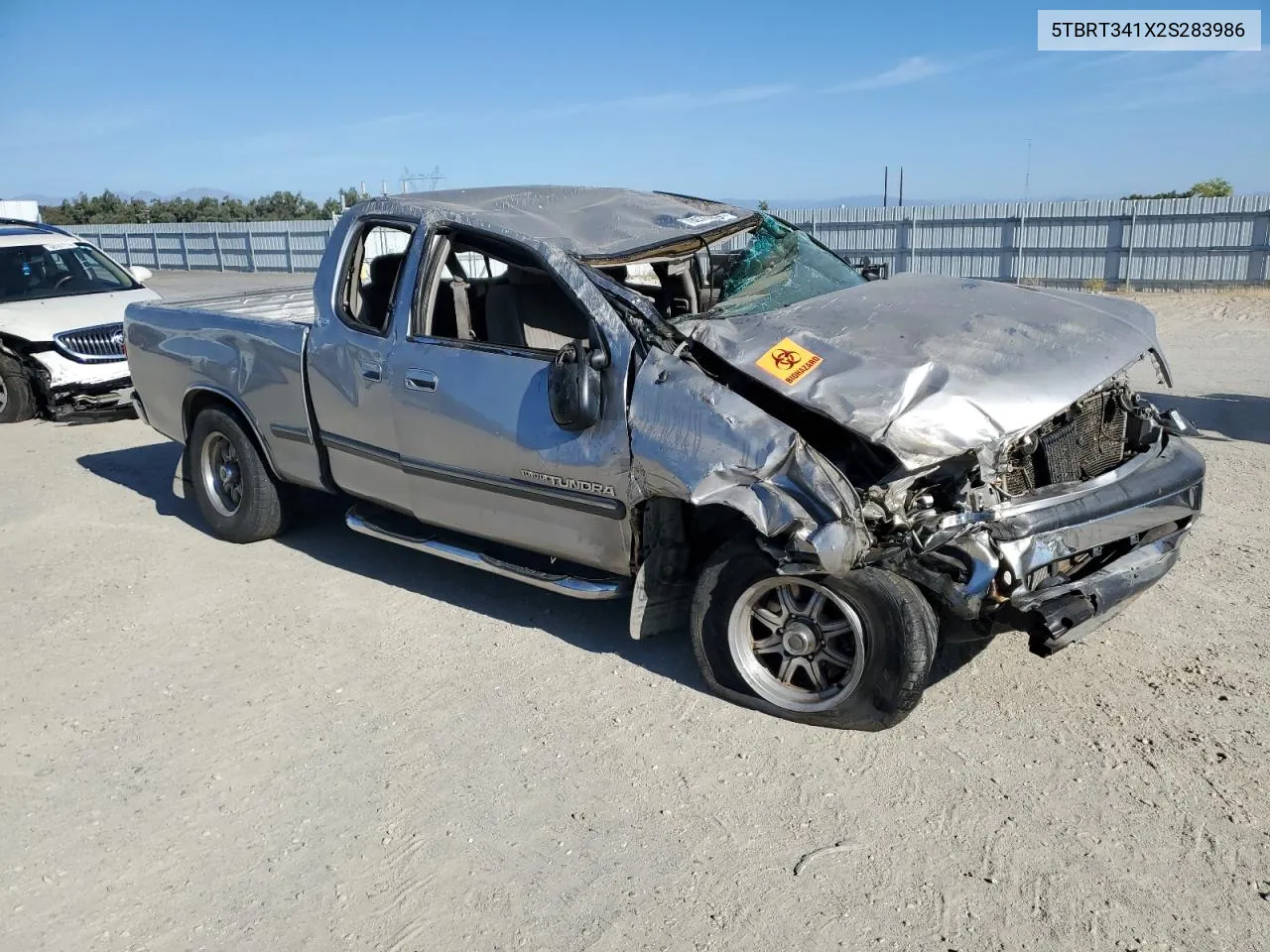 2002 Toyota Tundra Access Cab VIN: 5TBRT341X2S283986 Lot: 66781094