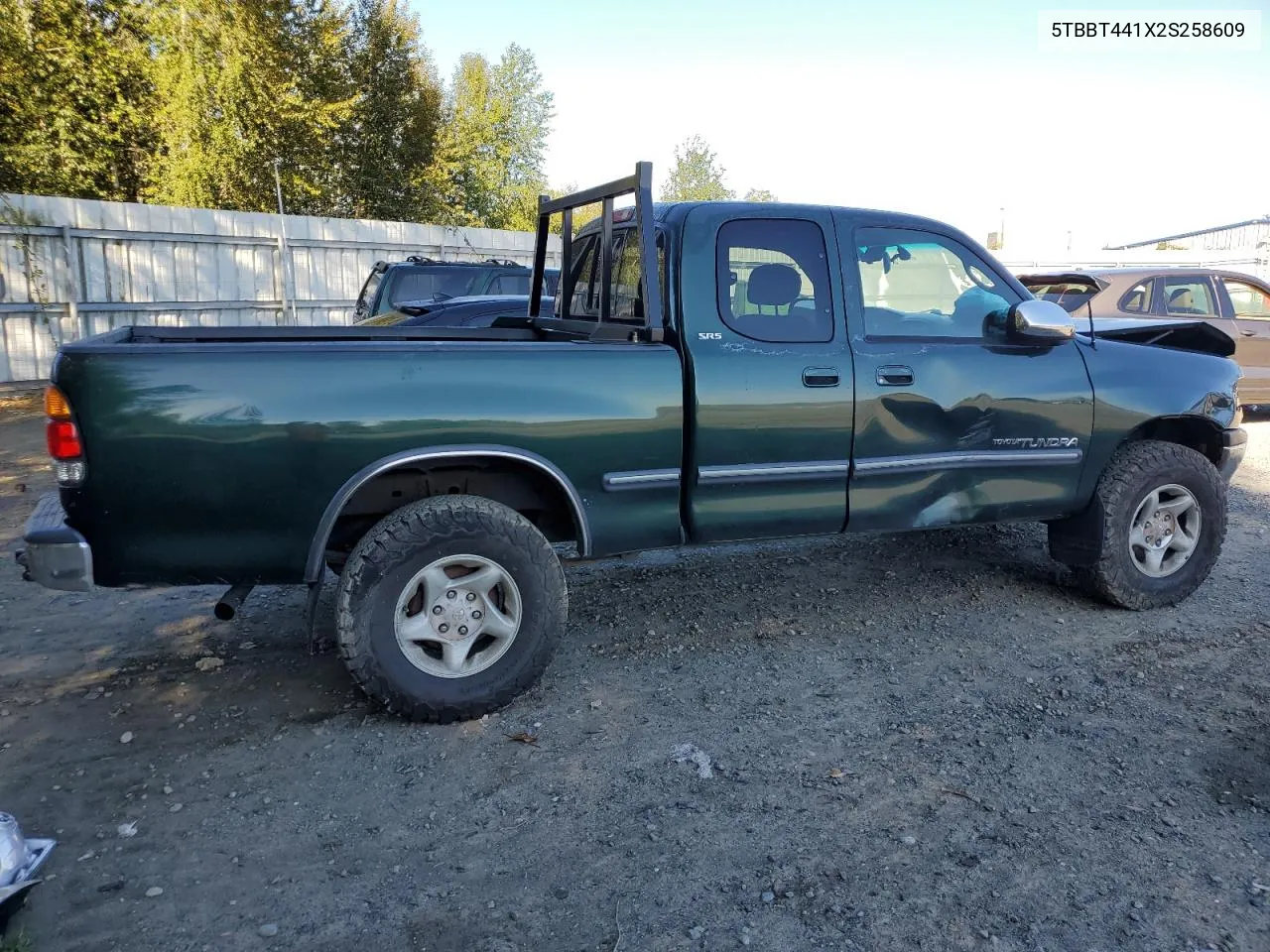 2002 Toyota Tundra Access Cab VIN: 5TBBT441X2S258609 Lot: 68184814