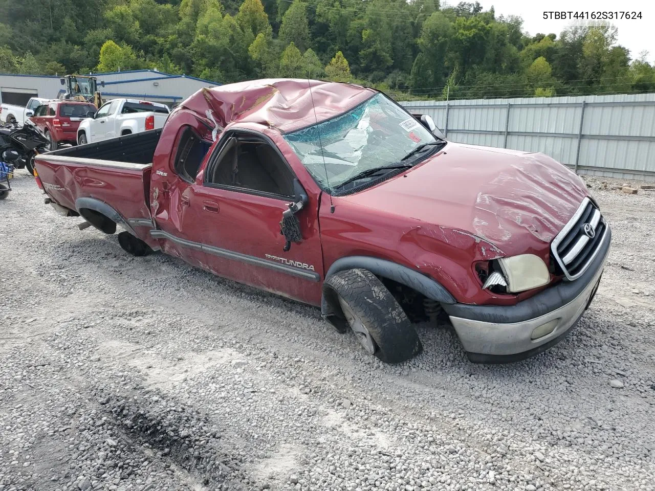 2002 Toyota Tundra Access Cab VIN: 5TBBT44162S317624 Lot: 68995394