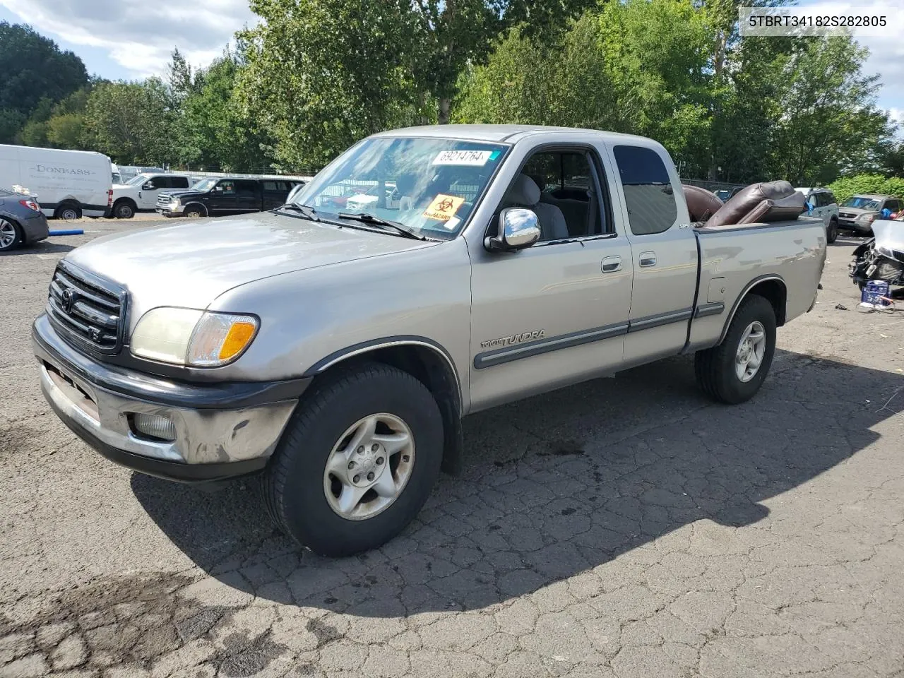 2002 Toyota Tundra Access Cab VIN: 5TBRT34182S282805 Lot: 69214764