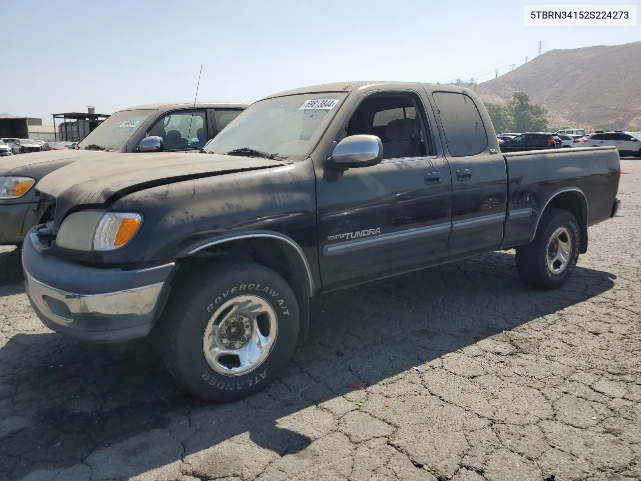 2002 Toyota Tundra Access Cab Sr5 VIN: 5TBRN34152S224273 Lot: 69813844