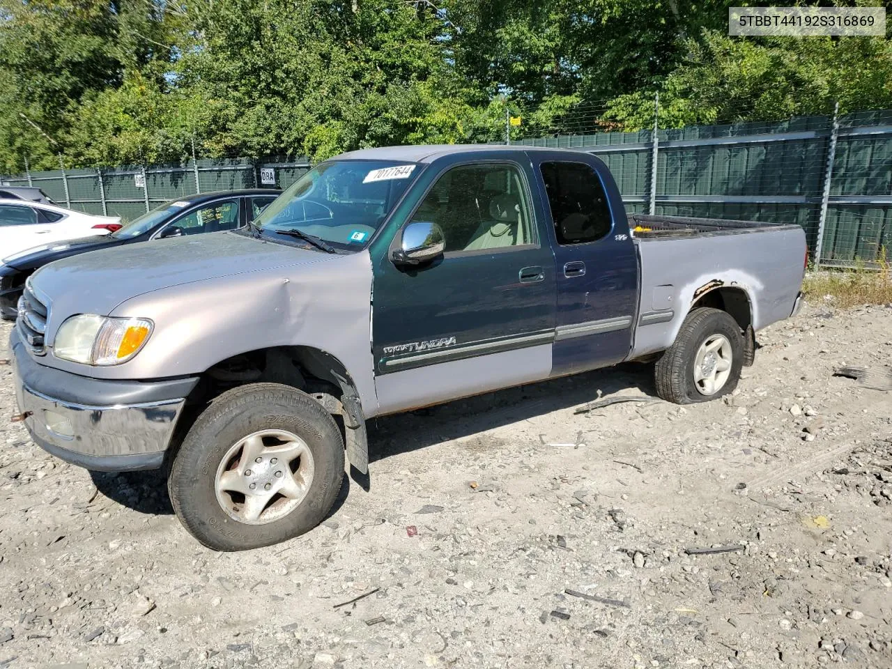 2002 Toyota Tundra Access Cab VIN: 5TBBT44192S316869 Lot: 70177644