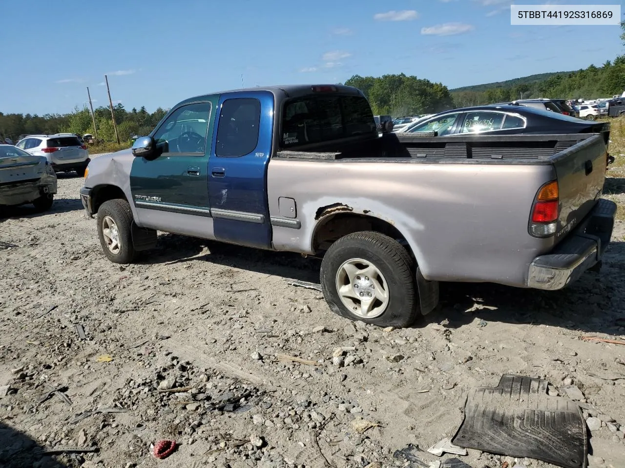 2002 Toyota Tundra Access Cab VIN: 5TBBT44192S316869 Lot: 70177644