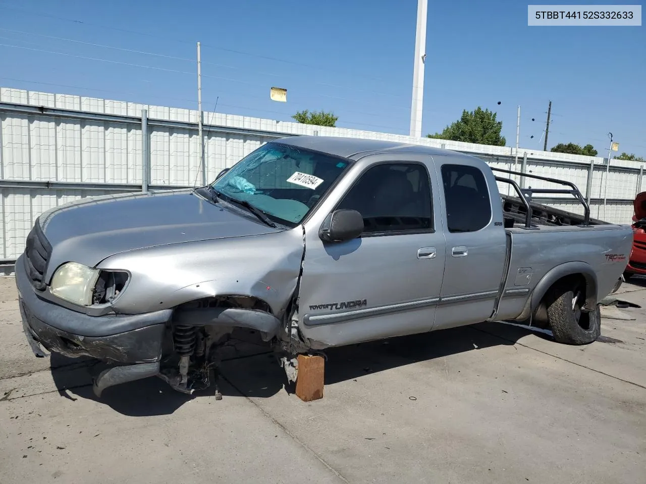 2002 Toyota Tundra Access Cab VIN: 5TBBT44152S332633 Lot: 70410594