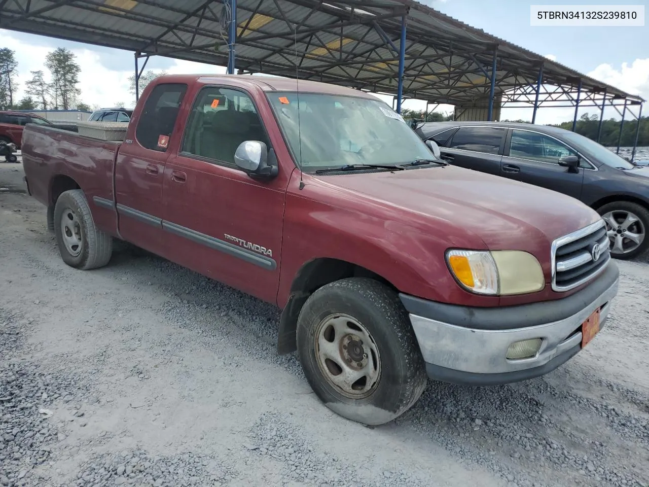 2002 Toyota Tundra Access Cab Sr5 VIN: 5TBRN34132S239810 Lot: 70611914