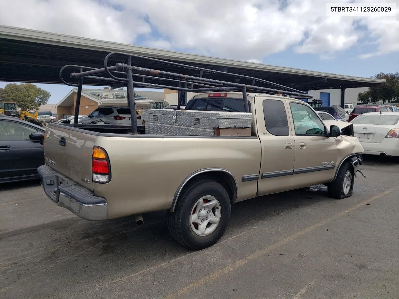 2002 Toyota Tundra Access Cab VIN: 5TBRT34112S260029 Lot: 72035974