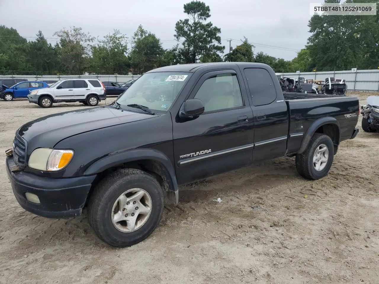 2002 Toyota Tundra Access Cab Limited VIN: 5TBBT48112S291069 Lot: 72047674