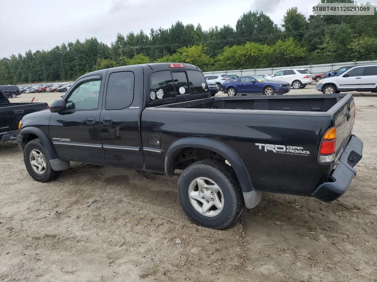 2002 Toyota Tundra Access Cab Limited VIN: 5TBBT48112S291069 Lot: 72047674