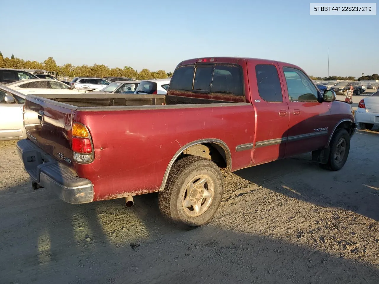 2002 Toyota Tundra Access Cab VIN: 5TBBT44122S237219 Lot: 72228694