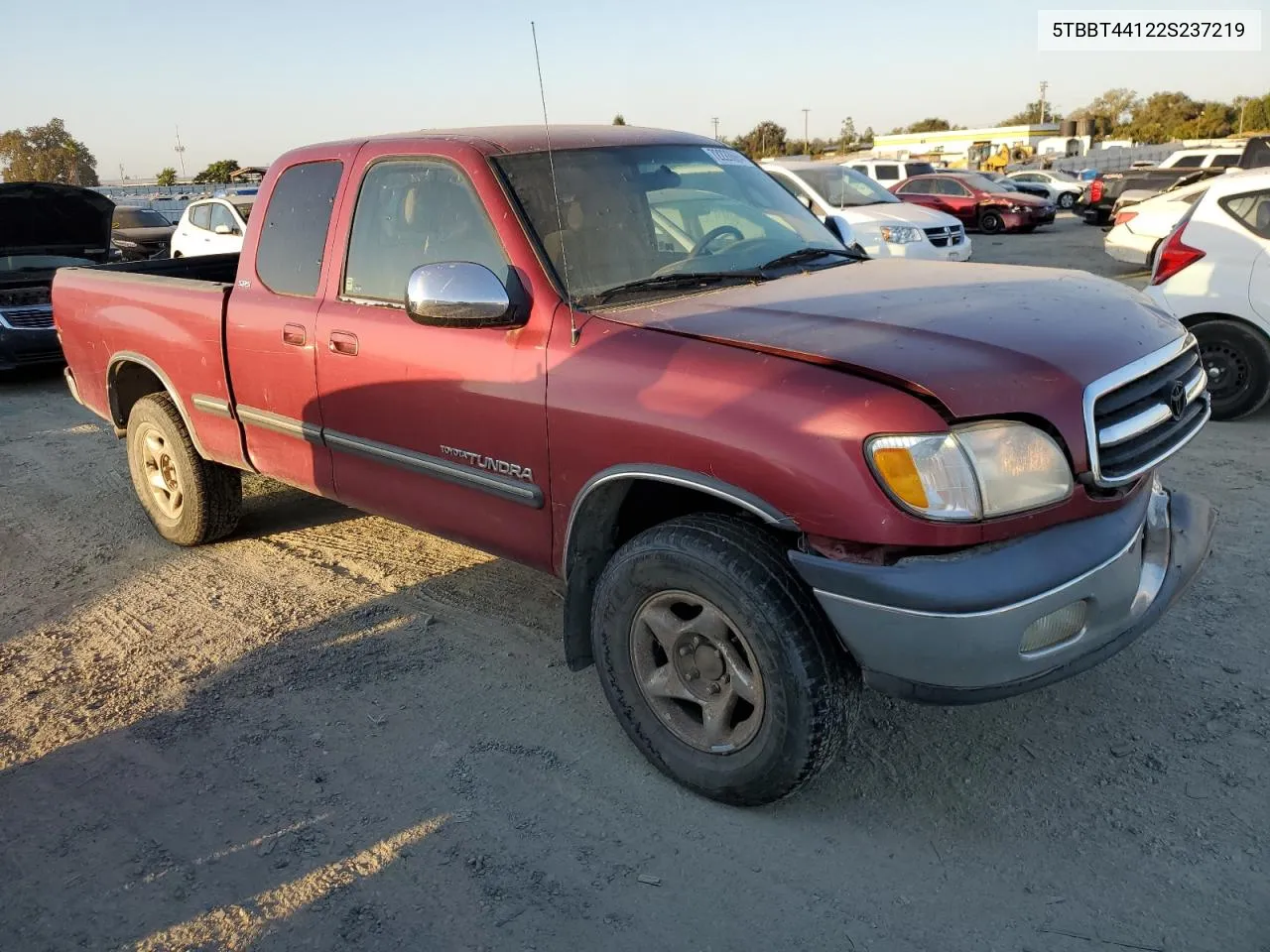 2002 Toyota Tundra Access Cab VIN: 5TBBT44122S237219 Lot: 72228694