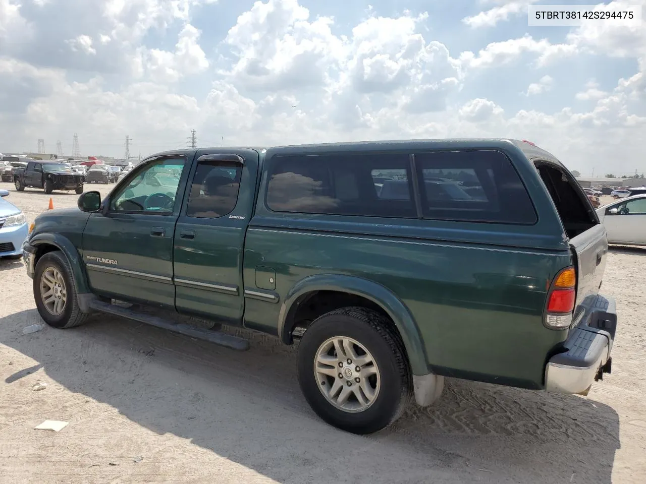 2002 Toyota Tundra Access Cab Limited VIN: 5TBRT38142S294475 Lot: 72243814