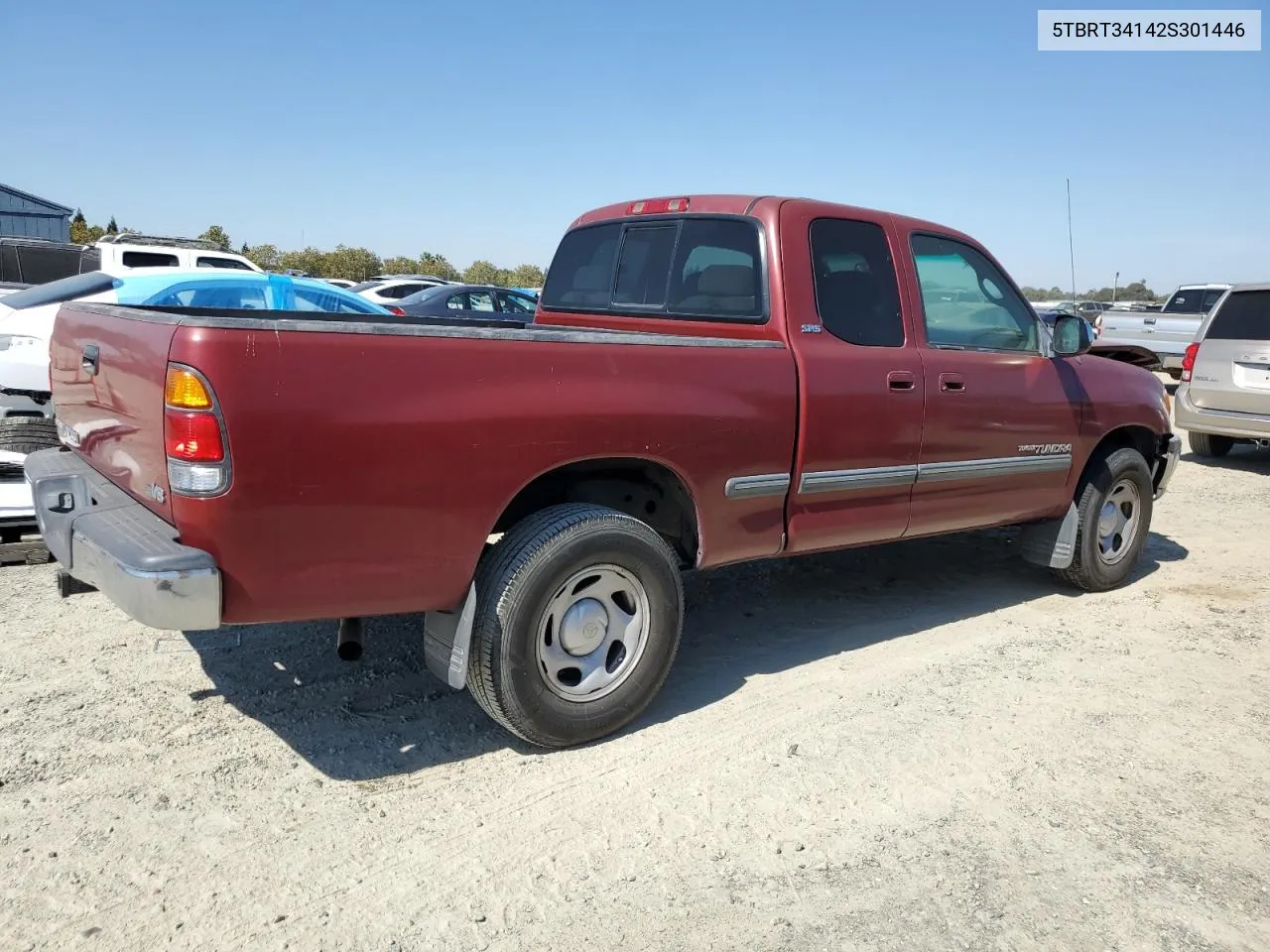 2002 Toyota Tundra Access Cab VIN: 5TBRT34142S301446 Lot: 72581124