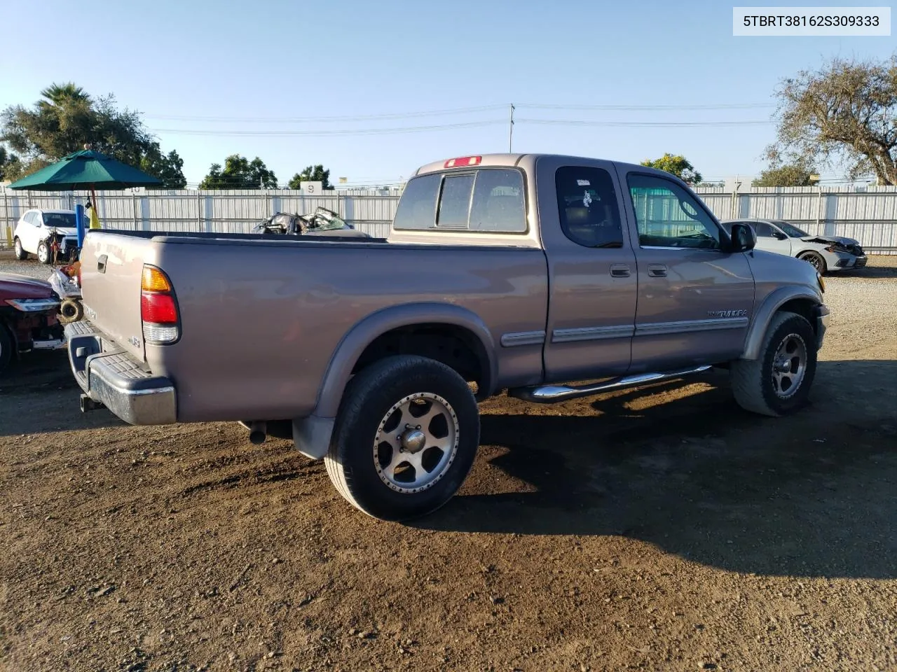 2002 Toyota Tundra Access Cab Limited VIN: 5TBRT38162S309333 Lot: 72999184