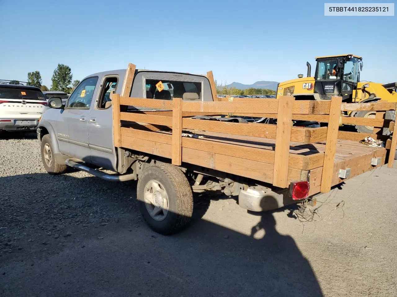 2002 Toyota Tundra Access Cab VIN: 5TBBT44182S235121 Lot: 73614424