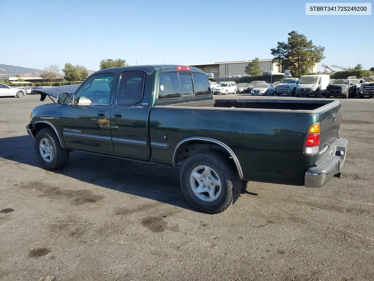 2002 Toyota Tundra Access Cab VIN: 5TBRT34172S249200 Lot: 73729394