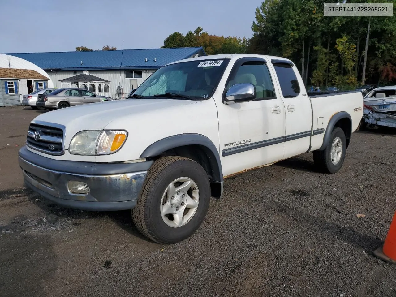 2002 Toyota Tundra Access Cab VIN: 5TBBT44122S268521 Lot: 74530994