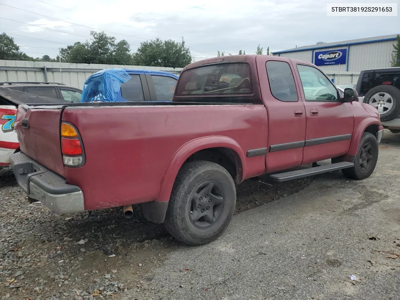 2002 Toyota Tundra Access Cab Limited VIN: 5TBRT38192S291653 Lot: 74547144