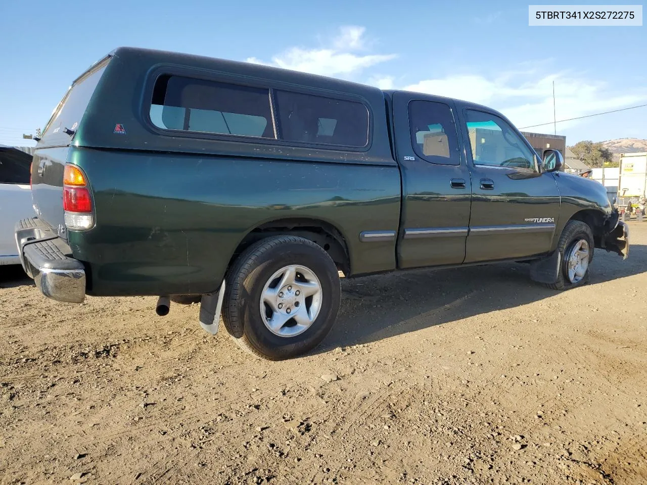 2002 Toyota Tundra Access Cab VIN: 5TBRT341X2S272275 Lot: 75306244