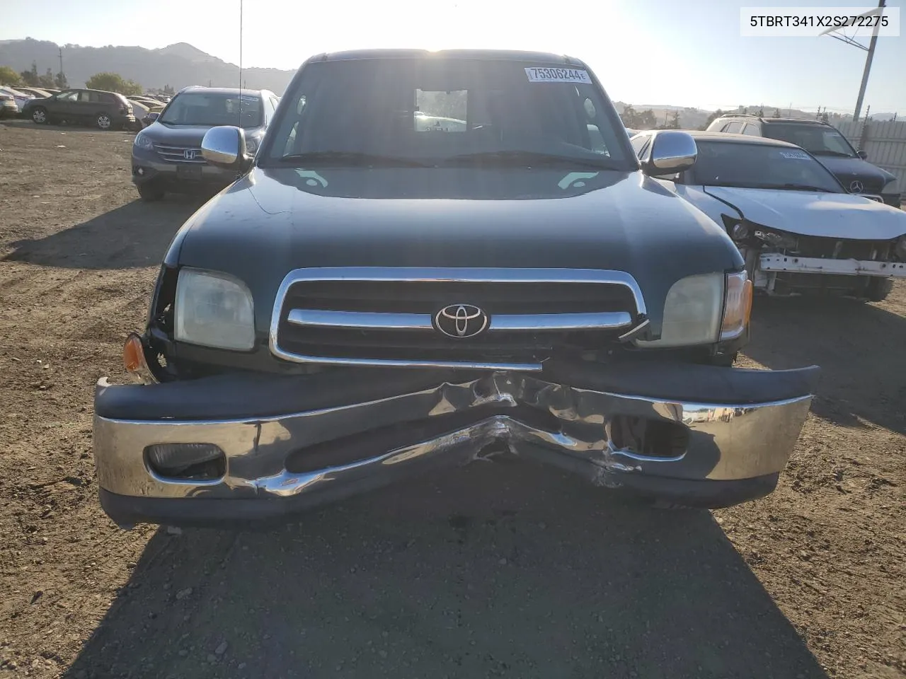 2002 Toyota Tundra Access Cab VIN: 5TBRT341X2S272275 Lot: 75306244