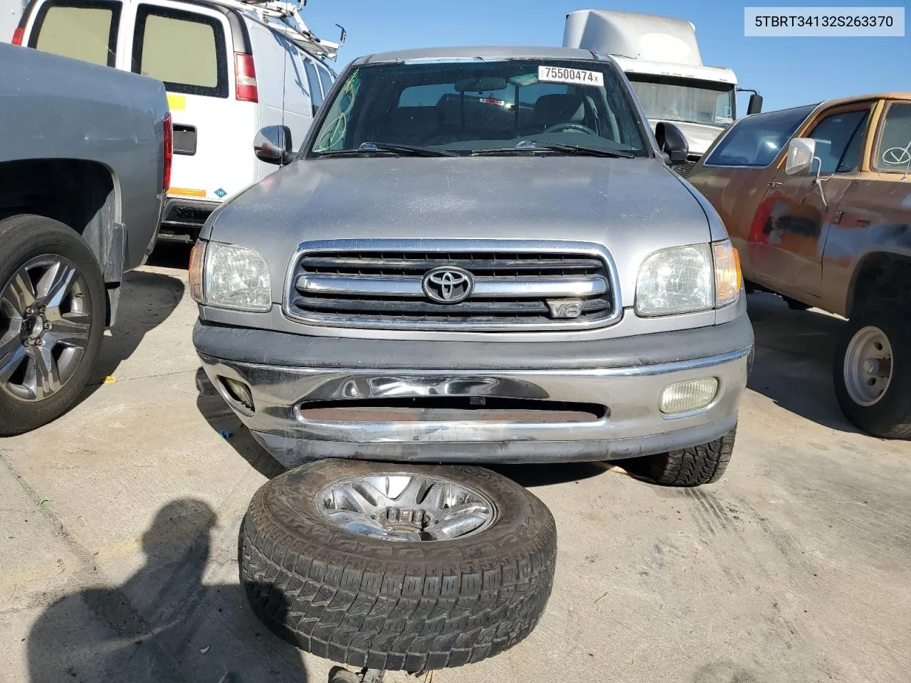 2002 Toyota Tundra Access Cab VIN: 5TBRT34132S263370 Lot: 75500474