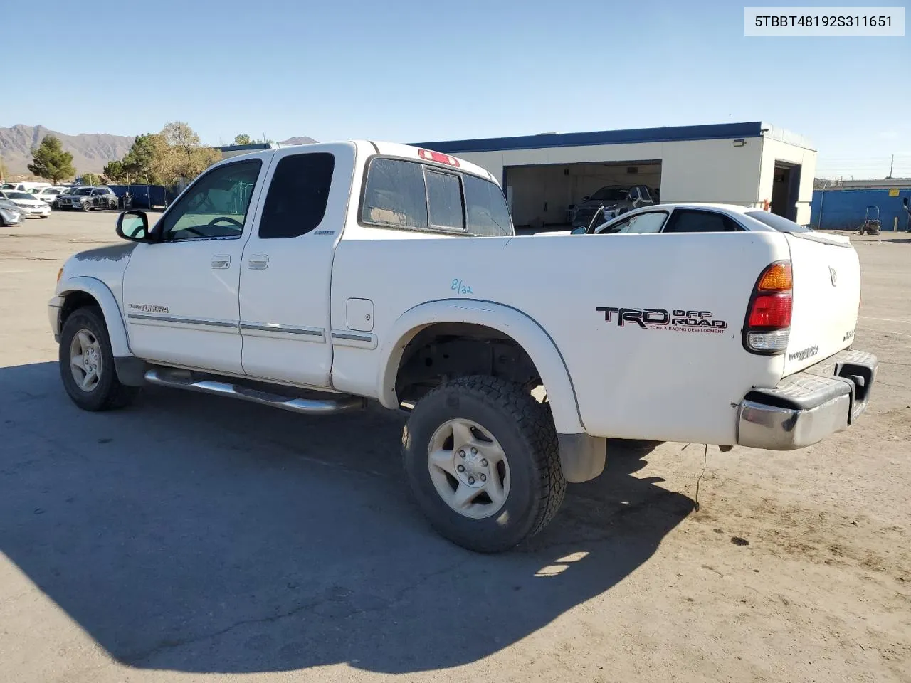 2002 Toyota Tundra Access Cab Limited VIN: 5TBBT48192S311651 Lot: 76245714