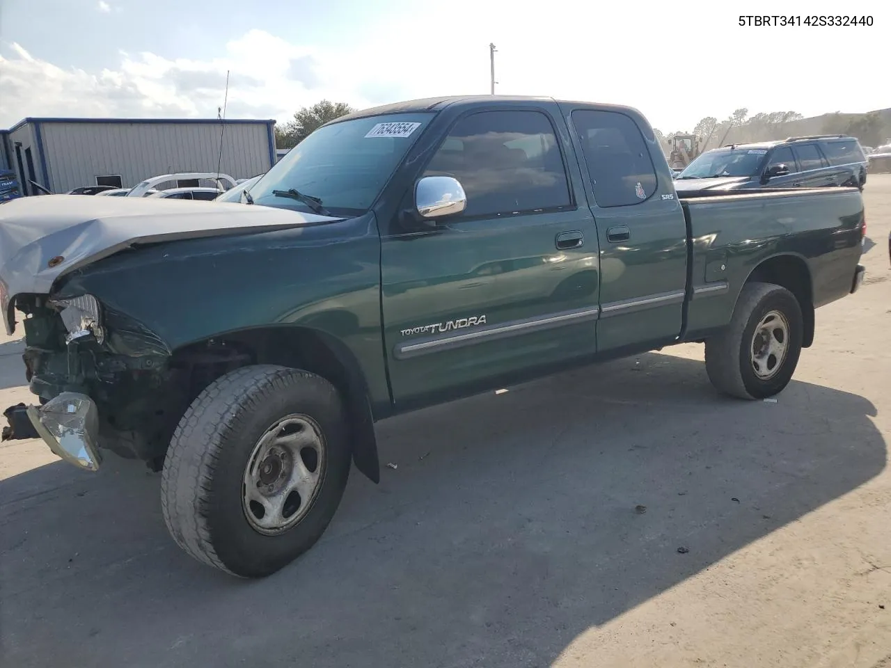 2002 Toyota Tundra Access Cab VIN: 5TBRT34142S332440 Lot: 76343554