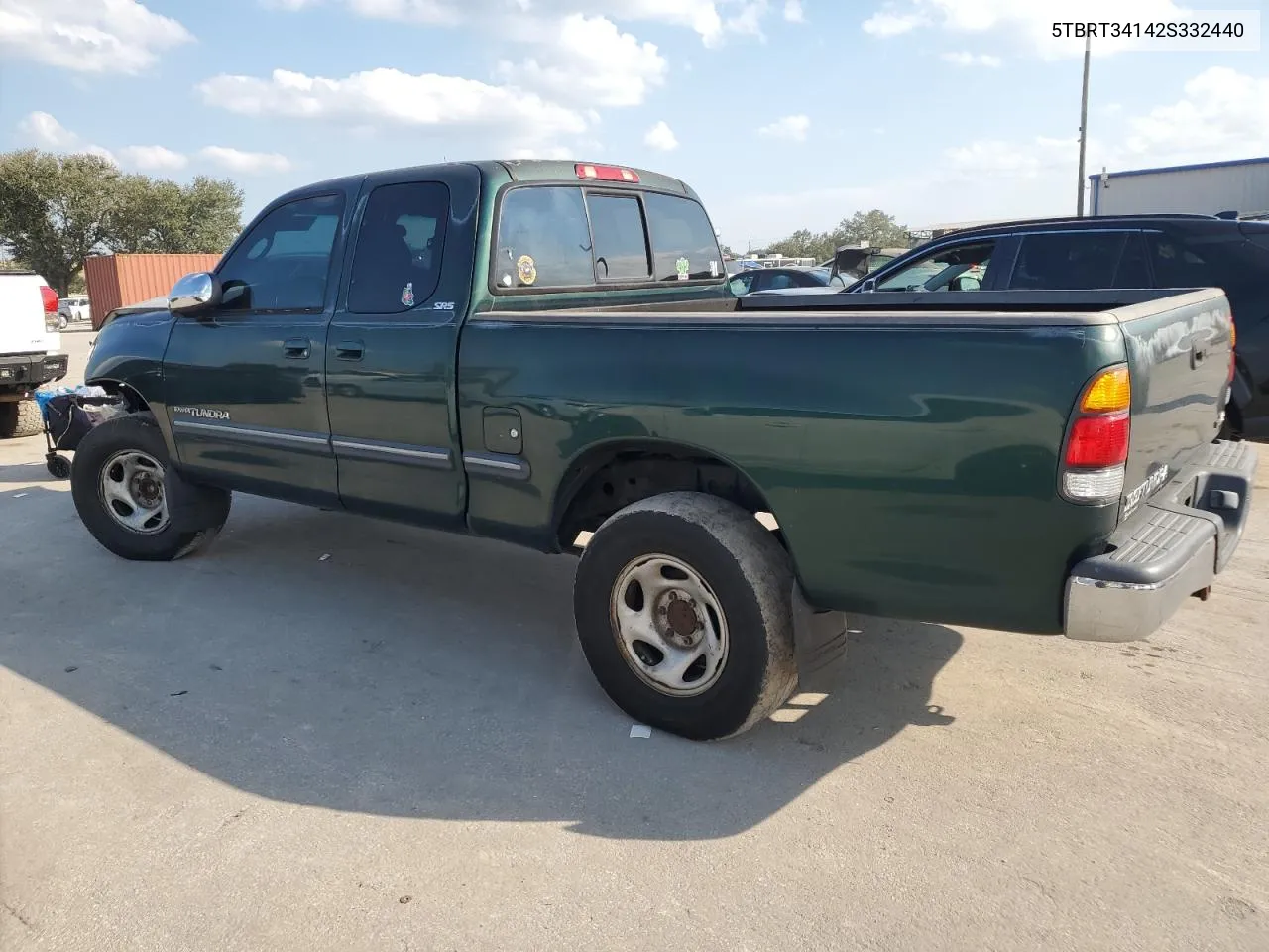 2002 Toyota Tundra Access Cab VIN: 5TBRT34142S332440 Lot: 76343554