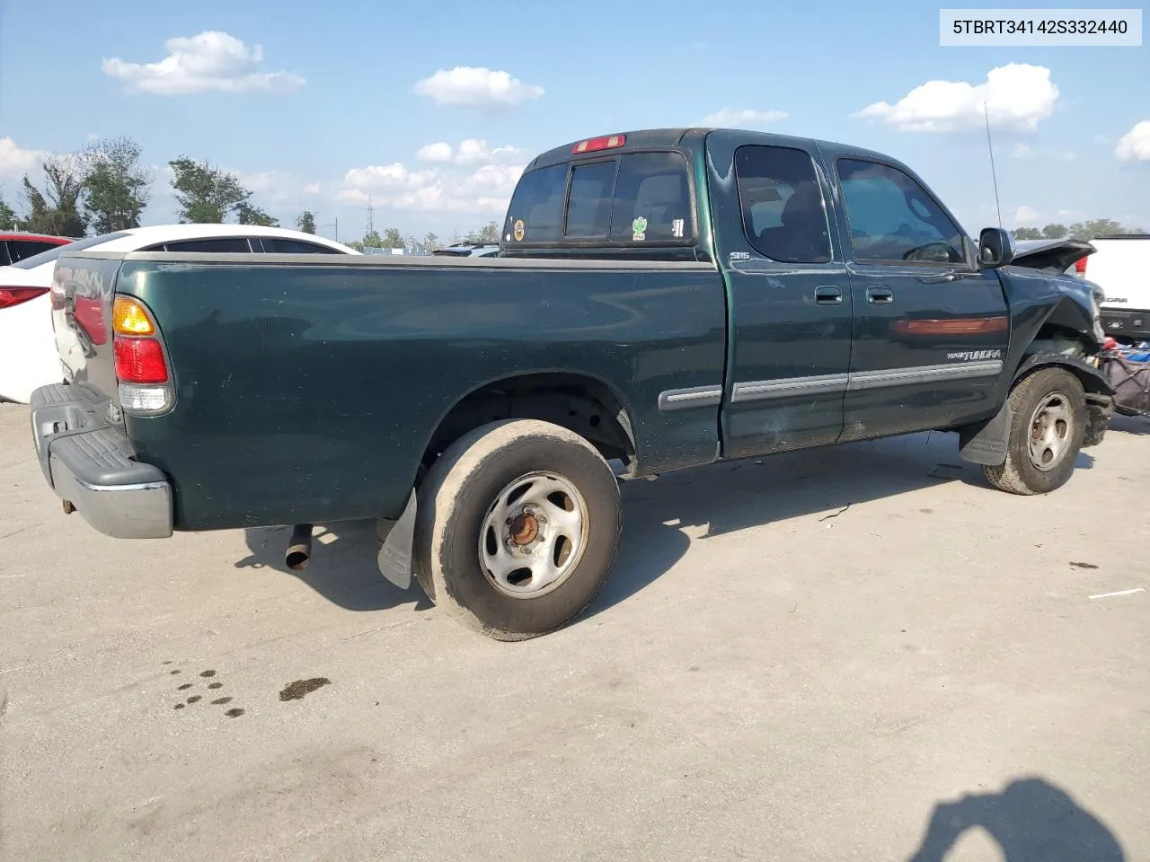 2002 Toyota Tundra Access Cab VIN: 5TBRT34142S332440 Lot: 76343554