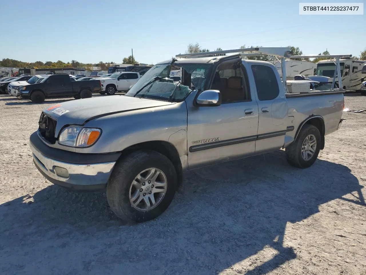 2002 Toyota Tundra Access Cab VIN: 5TBBT44122S237477 Lot: 76865074