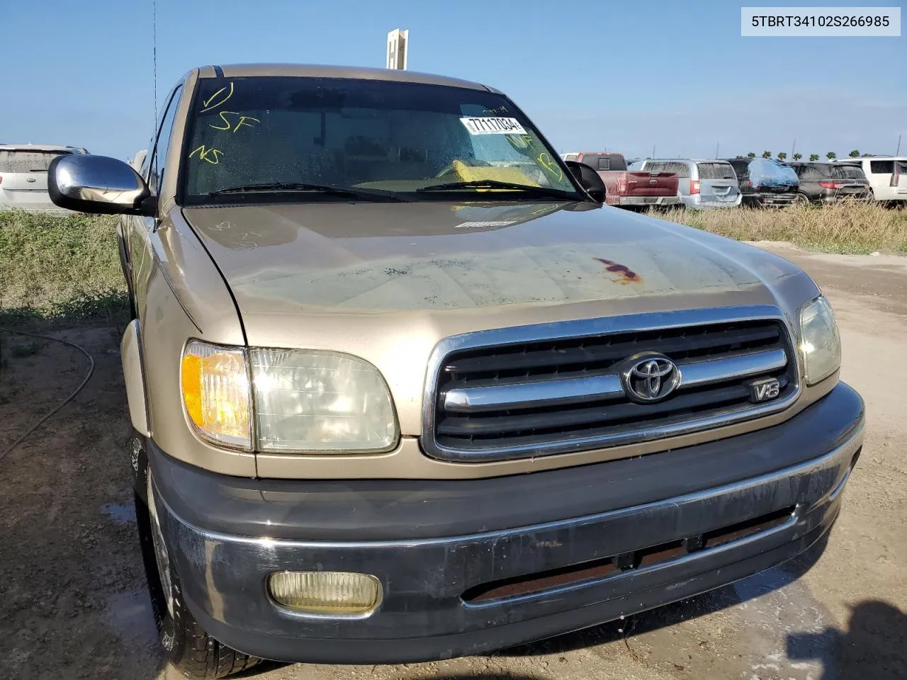 2002 Toyota Tundra Access Cab VIN: 5TBRT34102S266985 Lot: 77117034