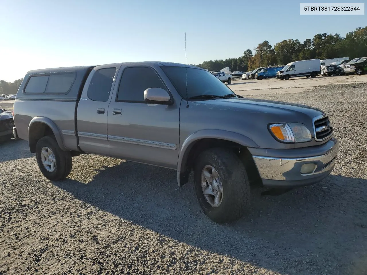 2002 Toyota Tundra Access Cab Limited VIN: 5TBRT38172S322544 Lot: 77381954